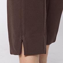 "As Is" WynneLayers Essential Knit Crepe Slim Ankle Pant with Slit