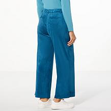 "As Is" WynneLayers Faux Suede Wide Leg Trouser Pant