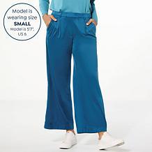 "As Is" WynneLayers Faux Suede Wide Leg Trouser Pant