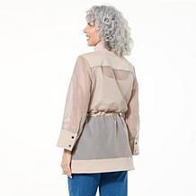 "As Is" WynneLayers FlatterFIT Mesh Knit Jacket