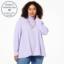 "As Is" WynneLayers Kiss of Cashmere Butterfly Turtleneck Sweater