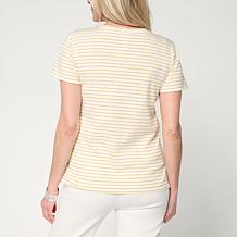 "As Is" WynneLayers Stripes & Solids 2-pack Tee and Tank Set