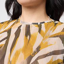 "As Is" WynneLayers Textured Mesh Long-Sleeve Crew-Neck Top