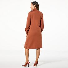 "As Is" WynneLayers Turtleneck Sweater Knit Midi Dress