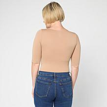 "As Is" Yummie Willow V-Neck 3/4 Sleeve Shaping Tee