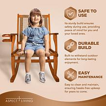 Aspect Living Vega Natural Stain Outdoor Rocking Chair