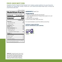 Augason Farms 1lb Freeze-Dried Sweet Corn - 23 Servings