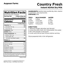 Augason Farms 4pk Country Fresh Instant Dry Milk - 64 Servings