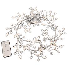 august & leo 12" Snowflake LED Jeweled Wreath