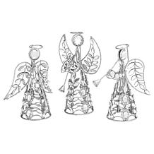 august & leo Jeweled Angel Décor 3-piece Set with Gift Boxes