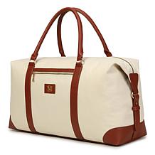 Badgley Mischka Barbara Canvas Tote Weekender Travel Bag