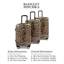 Badgley Mischka Leopard 3-Piece Expandable Luggage Set