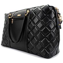 Badgley Mischka Quilted Travel Tote Weekender Bag
