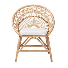 bali & pari Abriella Modern Bohemian Peacock Accent Chair