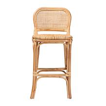 bali & pari Adrena Modern Bohemian Rattan Bar Stool