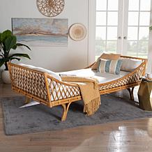bali and pari Akemi Rattan Daybed with Cushion