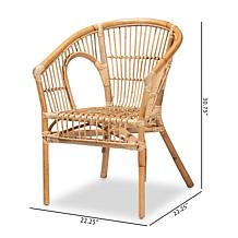 bali & pari Alleta Modern Bohemian 2-Piece Dining Chair Set