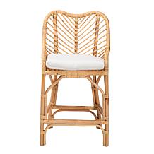 bali & pari Arween Modern Bohemian Rattan Counter Stool