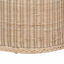 bali and pari Barid Rattan Oval Storage Bench with Cushion