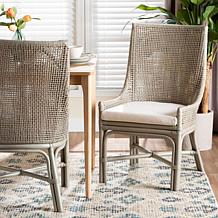 bali and pari Bella Rattan Dining Chair with Cushion