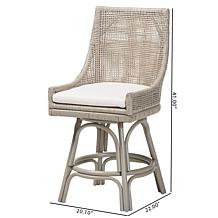 bali and pari Bella Swivel Counter Stool with Cushion