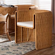 bali and pari Carina Rattan Barrel Dining Chair