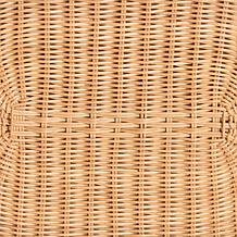 bali and pari Elissa Rustic Teak Wood and Rattan Elephant End Table