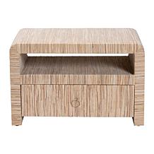 bali and pari Hannah Bohemian Grasscloth Nightstand