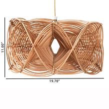 bali and pari Jeneth 19.7" Rattan Pendant Lampshade