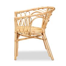 bali & pari Kaka Natural Rattan Dining Chair with Bamboo Accents