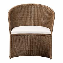bali and pari Kintamani Bohemian Accent Chair with Rattan Frame