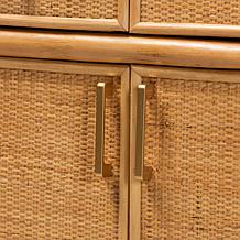 bali and pari Mairen Arched Rattan Storage Cabinet