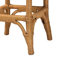 bali and pari Muy Bohemian Scallop Rattan Bar Stool with Cushion