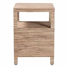 bali and pari Paine Bohemian Grasscloth Nightstand - 26" x 18" x 18" 