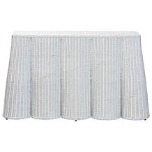 bali and pari Palm Scallop Console Table with Rattan and Metal Frame