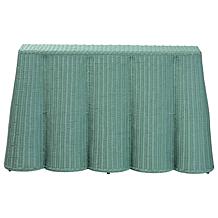 bali and pari Palm Scallop Console Table with Rattan and Metal Frame