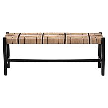 Bali and Pari Prita Bohemian Woven Dining Bench - White