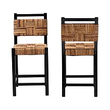 bali and pari Raniya Seagrass Counter Stool Set of 2