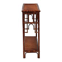 bali and pari Sebalio Rattan Console Table with Shelf