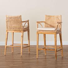 bali & pari Storsel Bohemian 2-Piece Counter Stool Set