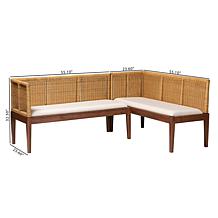 bali & pari Tabanan Modern Bohemian 2-Piece Dining Nook Banquette Set