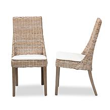 bali & pari Toby Modern Bohemian 2-Piece Dining Chair Set