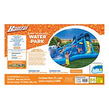 Banzai Surf N' Splash Water Park Slide with Basketball Hoop