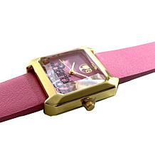 Barbie Women's Limited Edition Glitter Faux Leather Strap Watch