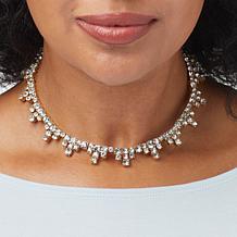 BAUBLEBAR Bella 16-1/4" Clear Stone Tennis Statement Necklace