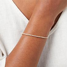 BAUBLEBAR Bennett Goldtone Clear Stone 6-3/4" Tennis Bracelet