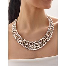 BAUBLEBAR Goldtone Clear Stone Cluster Statement Choker Necklace