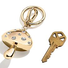 BAUBLEBAR Goldtone Clear Stone Mushroom Bag Charm