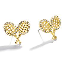 BAUBLEBAR Goldtone Tennis Ball and Racket Stud Earrings Set