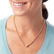 BAUBLEBAR Jenna Pisa Goldtone Beaded Pavé Ball Adjustable Necklace 